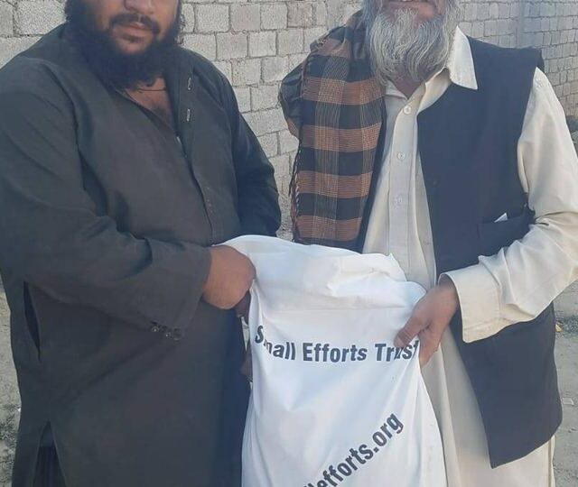 Flour and staples handed over in person