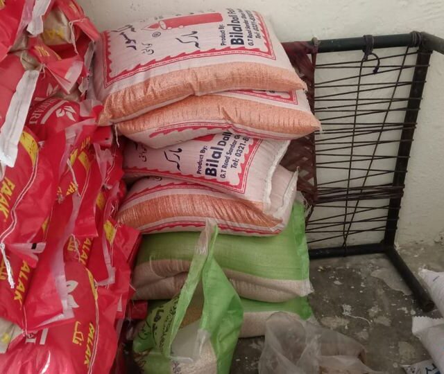 Staples weighed and bagged