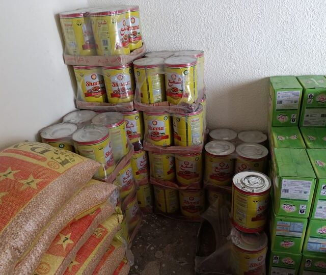 Tinned goods and dry stores prepared
