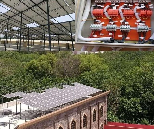 Solar panels installed at Pakistan Sweet Home